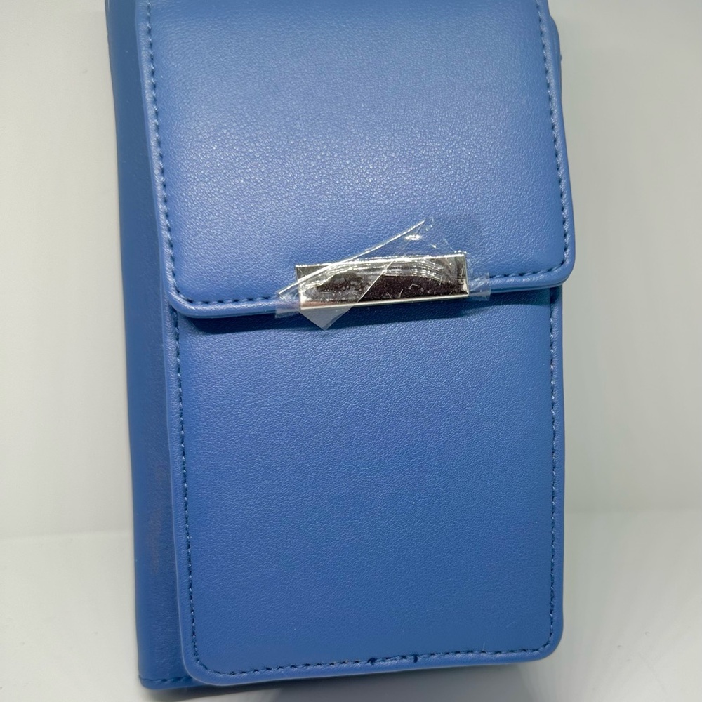 Blue Crossbody Bag with front pocket for Sunglasses
